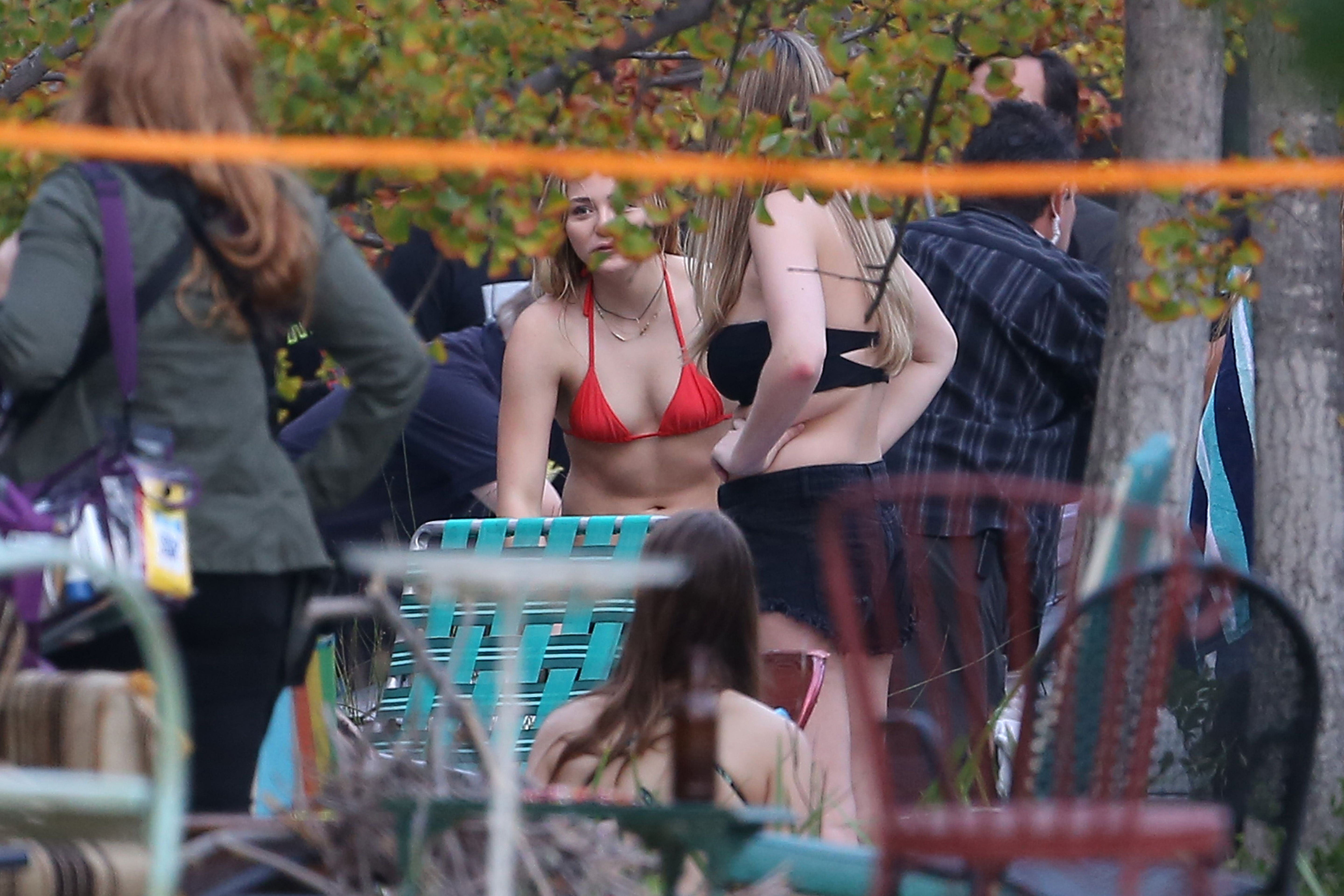Chloe Moretz in Bikini on Neighbors 2 set -26 GotCeleb.