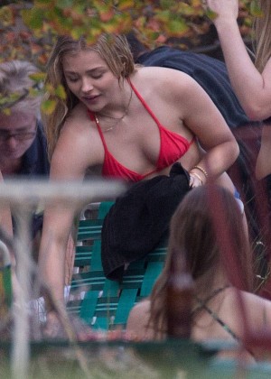 Chloe Moretz in Bikini on the set of 'Neighbors 2' in LA
