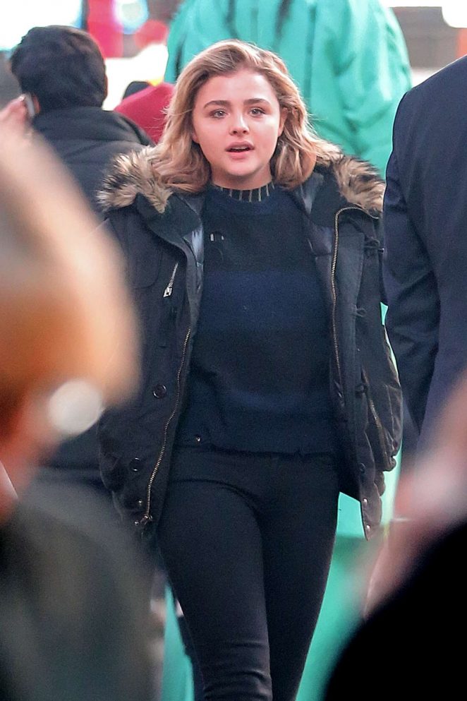 Chloe Moretz out in New York
