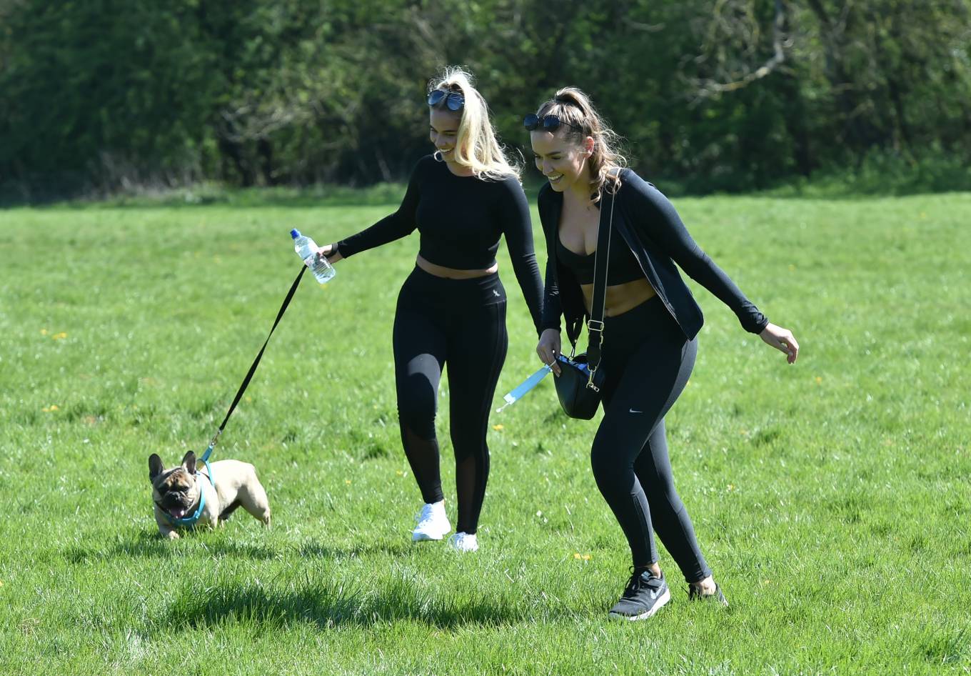Chloe Ross with sister Madison â€“ Out for a dog walk in Essex
