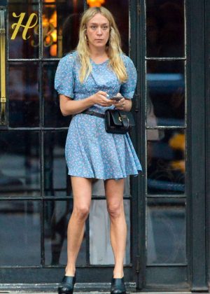 Chloe Sevigny in Mini Dress at The Bowery Hotel in NYC