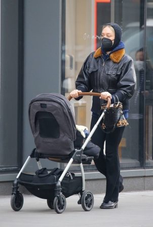 Chloe Sevigny - On a stroll with her baby boy Vanja in New York