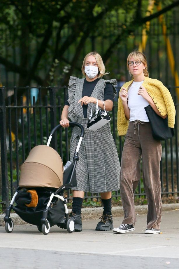 Chloe Sevigny - Out for a walk with her baby and a friend in New York