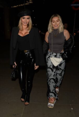 Chloe Sims - With Demi Sims Night out in London