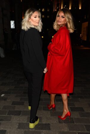 Chloe Sims - With Demi Sims Seen at Mano Heddon street in London