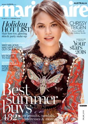 Chrissy Teigen - Marie Claire Australia Magazine (January 2018)