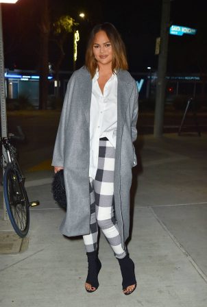 Chrissy Teigen - On a night out in West Hollywood