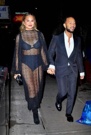 Chrissy Teigen - Out for late-night dinner in New York