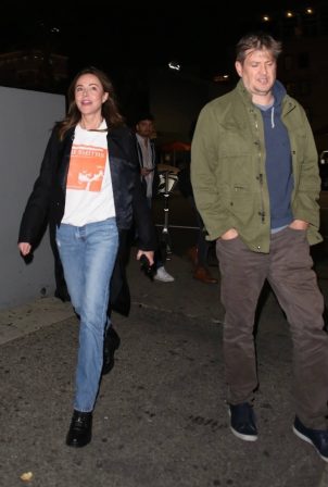 Christa Miller - With Bill Lawrence at Charlotte Lawrence show in Los Angeles