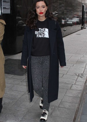 Christian Serratos - Leaves Good Day New York in NYC