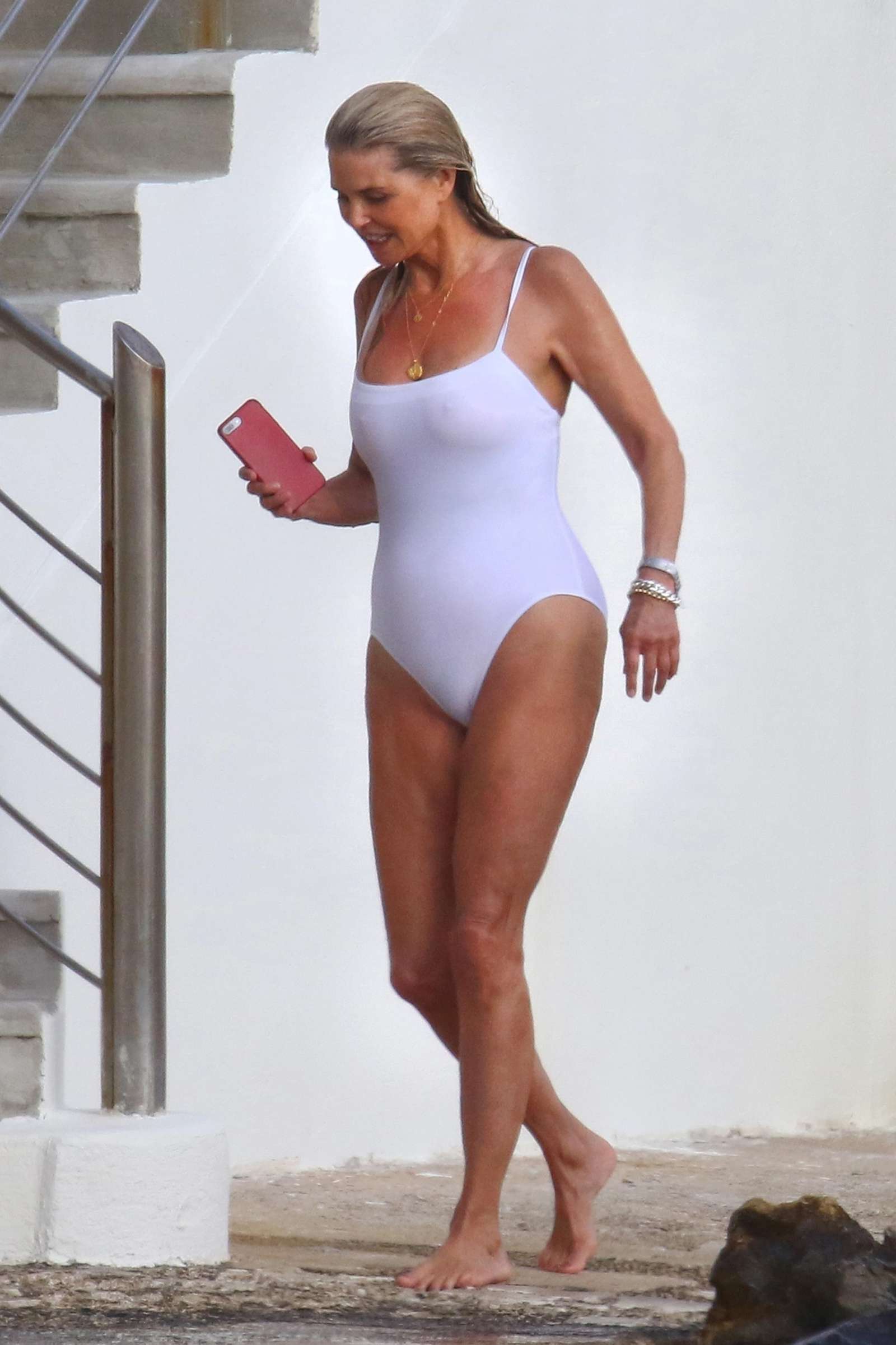 Christie Brinkley 2018 : Christie Brinkley in White Swimsuit 2018 -13. 