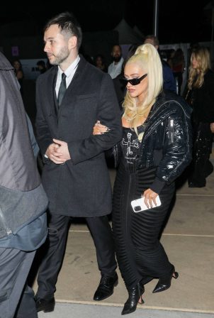 Christina Aguilera - Drake's Super Bowl party at Hanger 1
