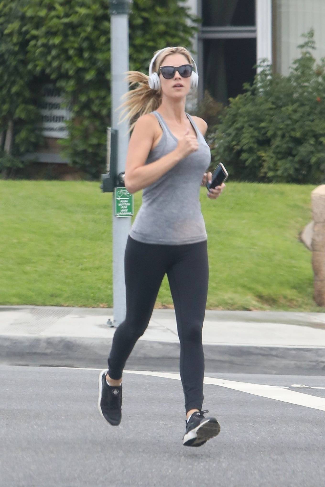 Christina Anstead â€“ Jogging out in Newport Beach