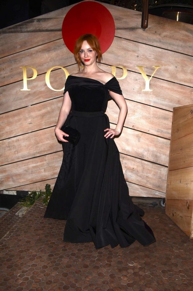 Christina Hendericks at Poppy for a Golden Globes After Party in LA