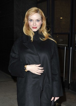 Christina Hendricks - Arriving at 'Watch What Happens Live' in NYC