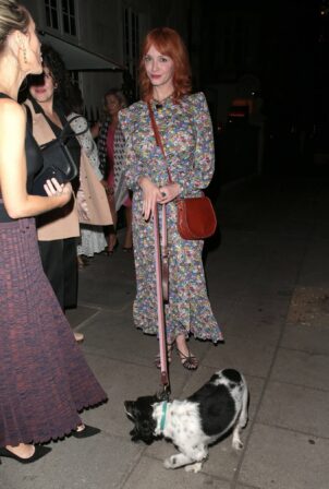 Christina Hendricks - On a night out at Twenty Two restaurant in Mayfair