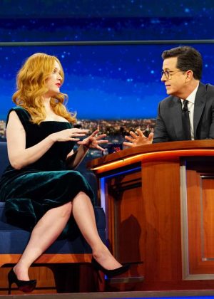 Christina Hendricks on 'The Late Show with Stephen Colbert' in NYC