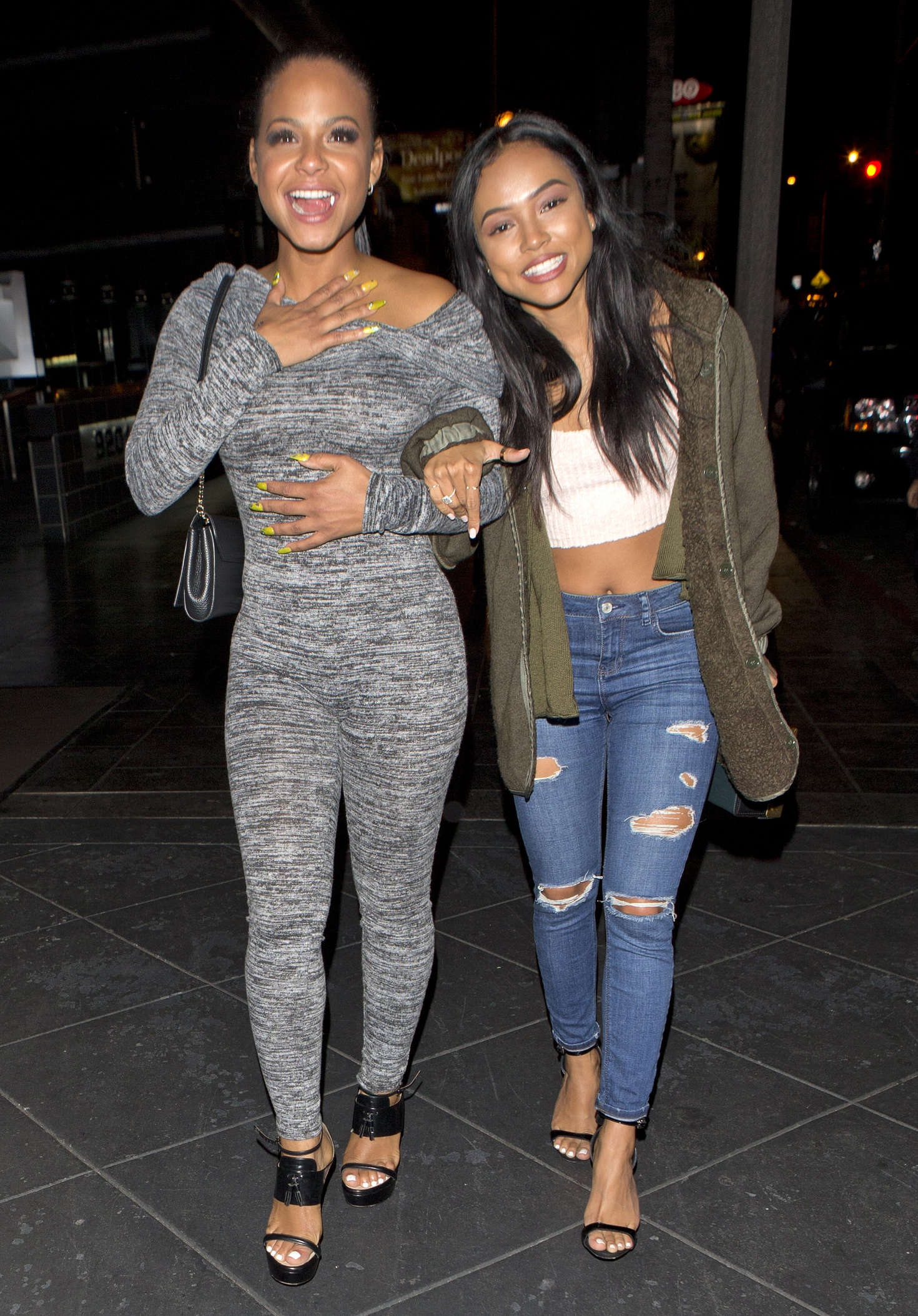 Christina Milian and Karrueche Tran Night out in West Hollywood