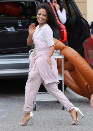 Christina Milian at a birthday party in Van Nuys