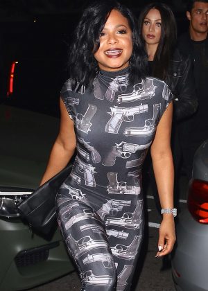 Christina Milian at Karrueche Tran's Birthday Party in West Hollywood