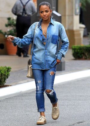 Christina Milian at The Grove in West Hollywood
