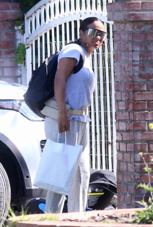 Christina Milian - Heads to a friend's house in Los Angeles