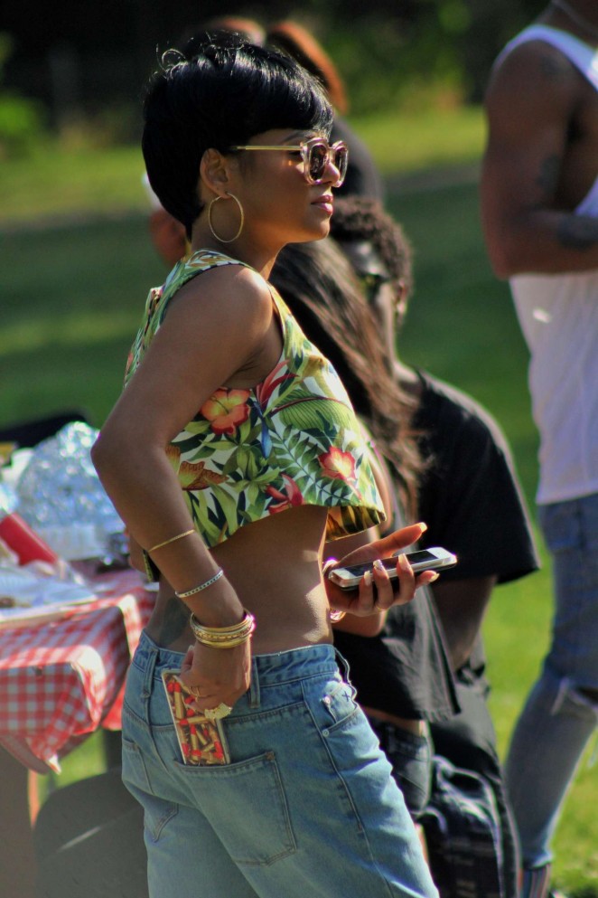 Christina Milian - Hosts a Memorial Day Cookout in Studio City