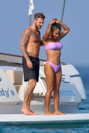 Christina Milian in Bikini with boyfriend Matt Pokora on the Lady’s Secret boat in France