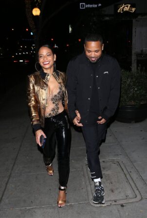 Christina Milian - Leaving the Harlowe Bar in West Hollywood
