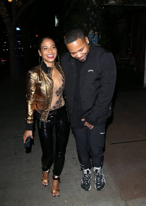 Christina Milian - Leaving the Harlowe Bar in West Hollywood
