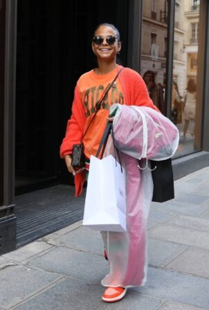 Christina Milian - Out shopping during Paris Fashion Week