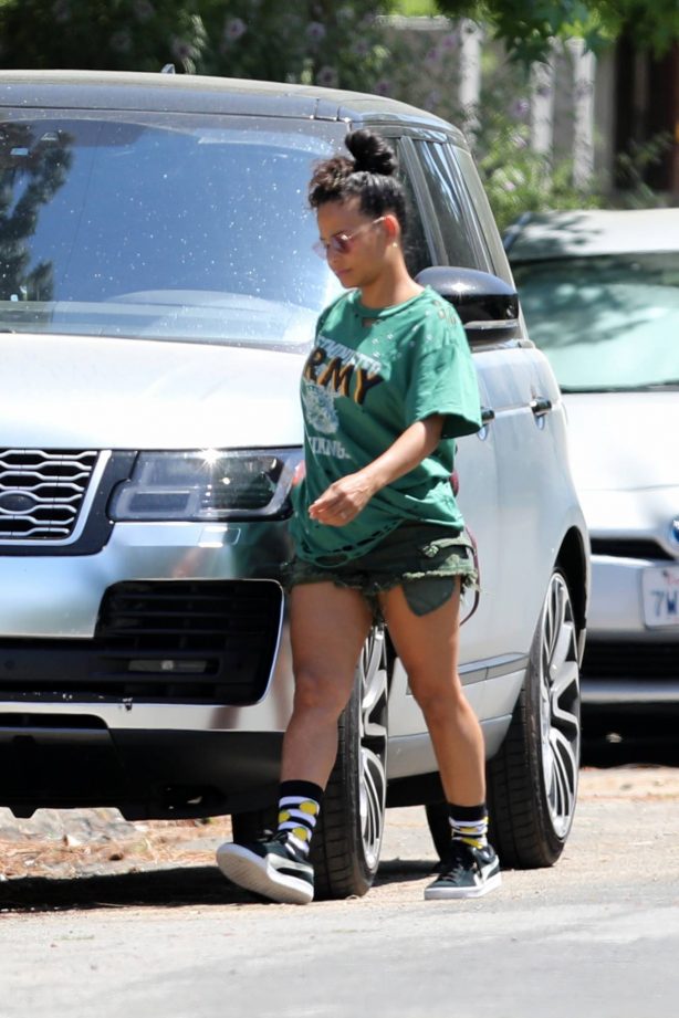 Christina Milian - Outside her home in Beverly Hills