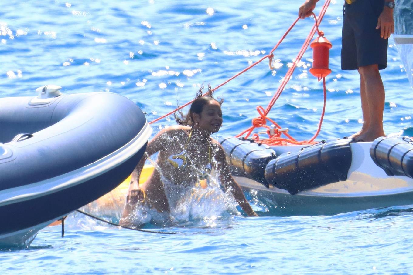 Christina Milian 2021 : Christina Milian – Seen aboard a yacht in Cannes-01