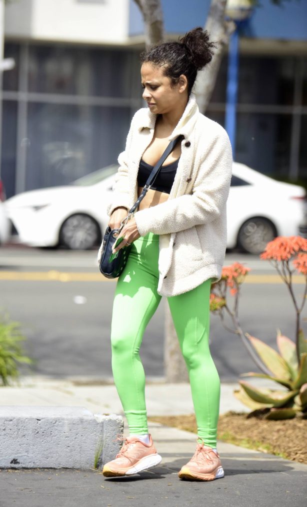 Christina Milian - Seen after a workout in Los Angeles