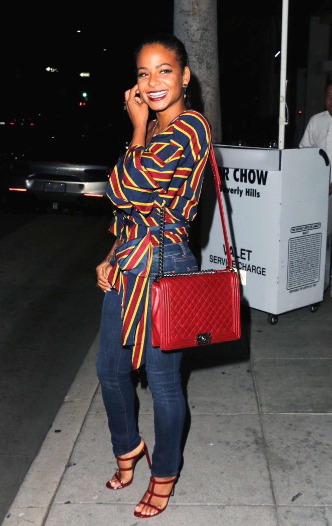 Christina Milian -Seen  at Mr Chow restaurant in Los Angeles
