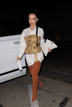 Christine Chiu - Looks stylish at Craigs in West Hollywood