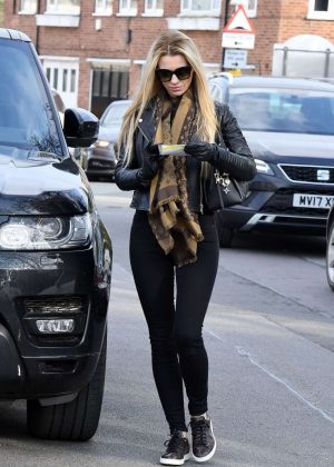 Christine McGuinness in Black Jeans Out in Cheshire