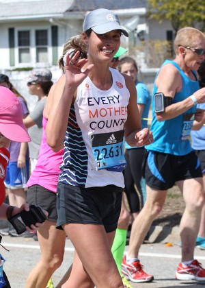 Christy Turlington at 2016 Boston Marathon