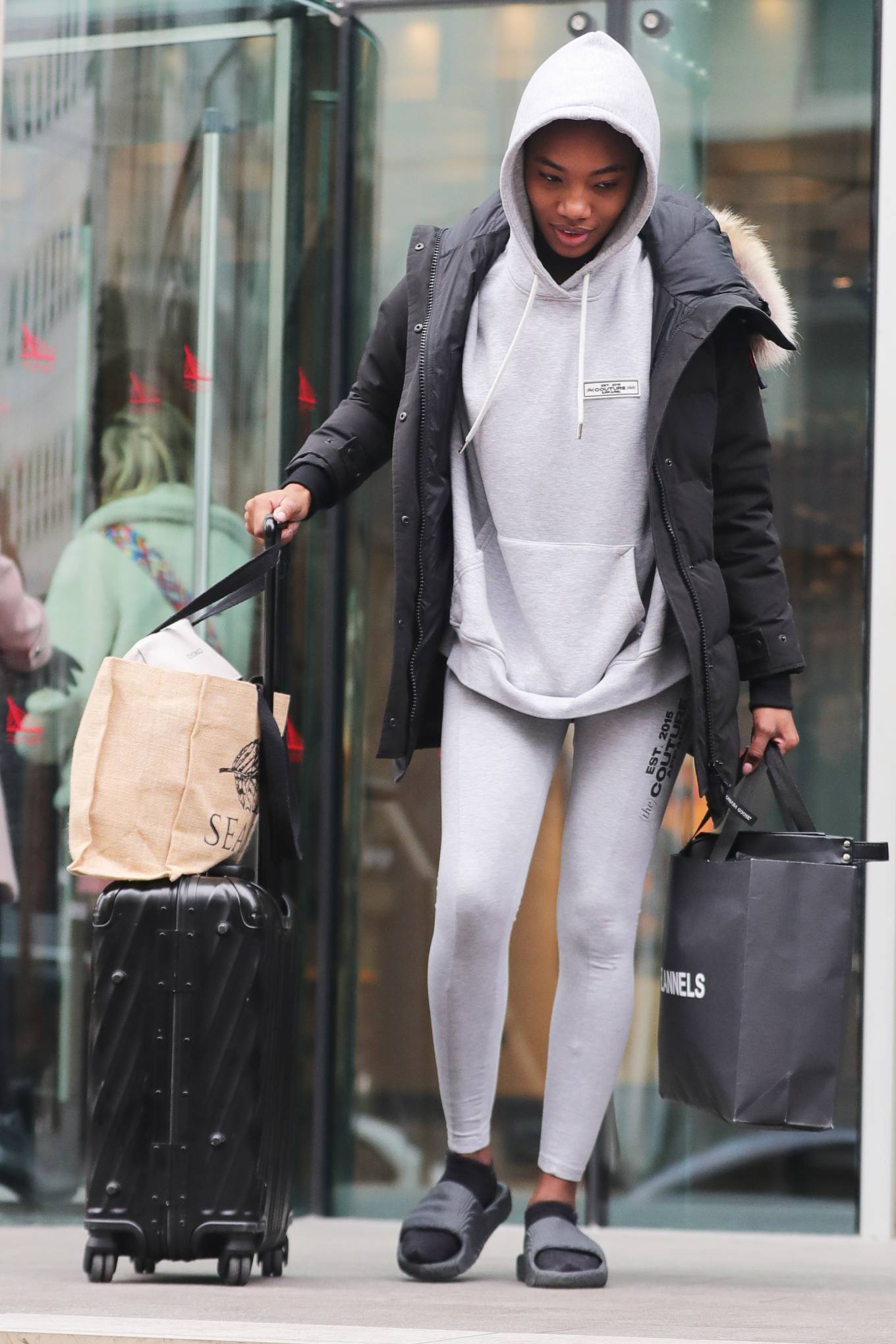 Chyna Mills - Leaving the Lowry Hotel in Manchester