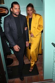 Ciara and Russell Wilson - Dinner date at 'Olivetta' Restaurant in West Hollywood