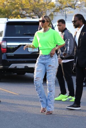 Ciara - In a green top while attending the Fanatics Super Bowl Pre-Party in Culver City
