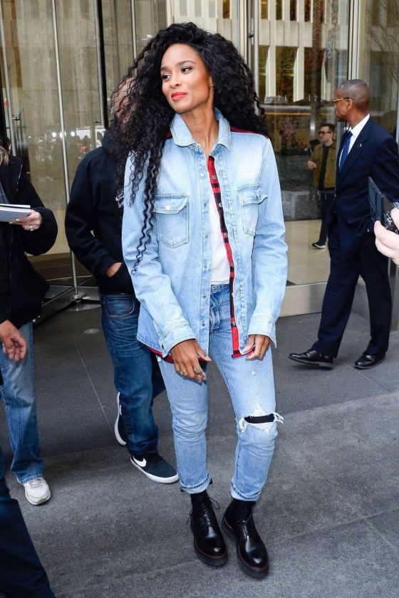 Ciara in Denim - Out in NYC
