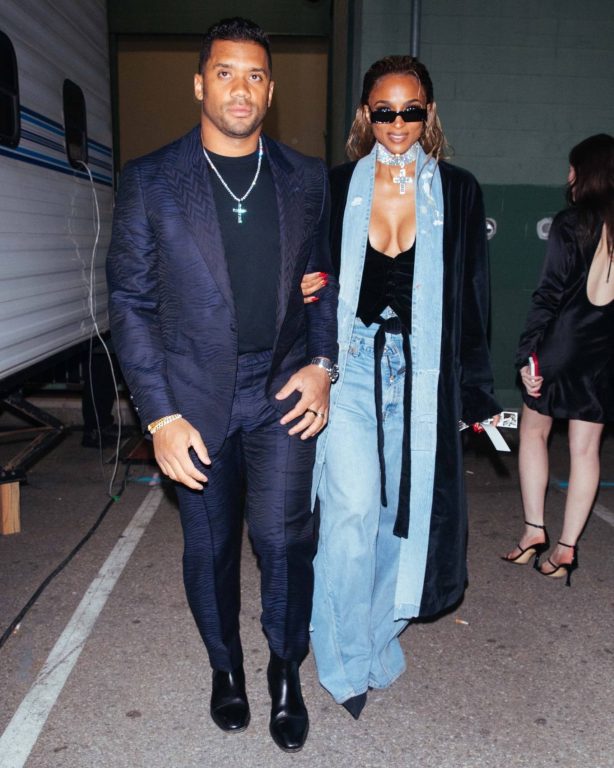 Ciara - Leaving her pre Grammy performance with Russel Wilson in Los Angeles