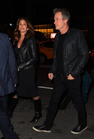 Cindy Crawford - Arriving at Buddakan for the SNL after party in New York