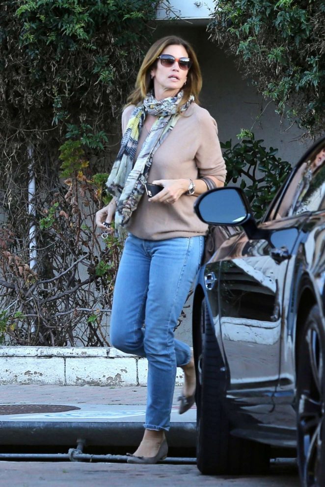 Cindy Crawford in Jeans Out in Malibu