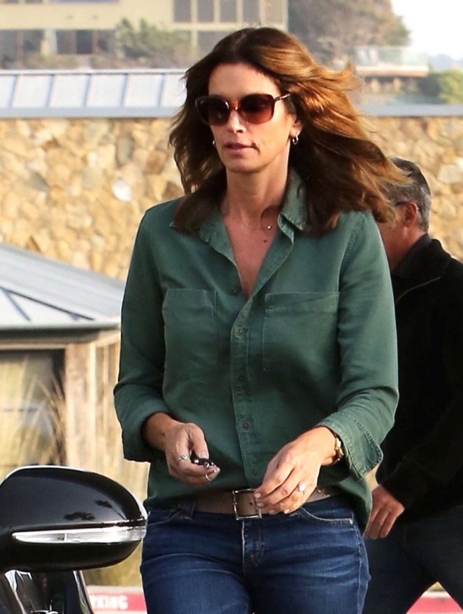 Cindy Crawford in jeans out in Malibu