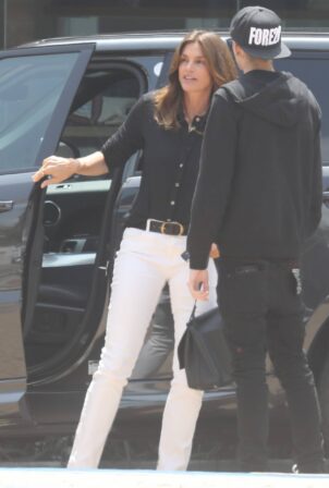 Cindy Crawford - In white pants Out in Malibu