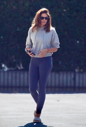 Cindy Crawford - Seen after morning workout in Malibu