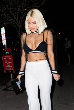 CJ 'Lana' Perry - Night out at BOA restaurant in Hollywood