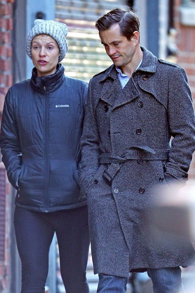 Claire Danes and her husband Hugh Dancy out in New York
